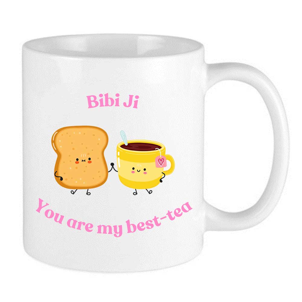 cute bibi ji design mug for punjabi grandma