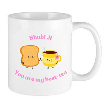 cute bhabi ji mug for sister in law in punjabi with quote and design