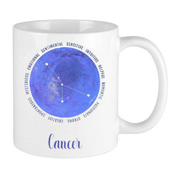 blue celestial astrology cancer zodiac mug