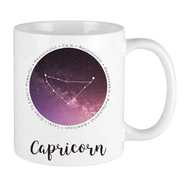 purple maroon celestial astrology capricorn mug