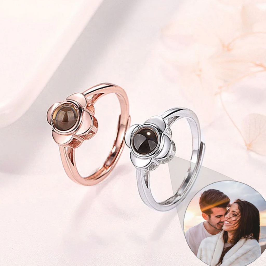 Matching Rings Resizable Custom Hidden Photo Resizable Ring | ArtByZakia