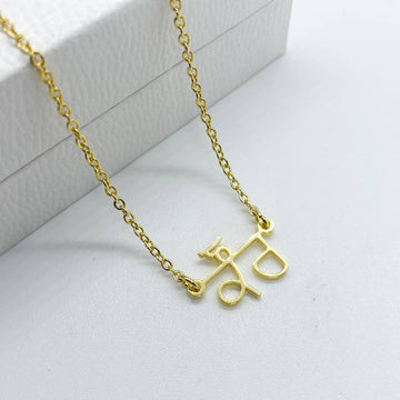 kaur in punjabi name necklace 18ct gold plated