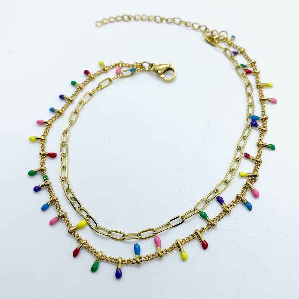 colourful punjabi inspired anklet