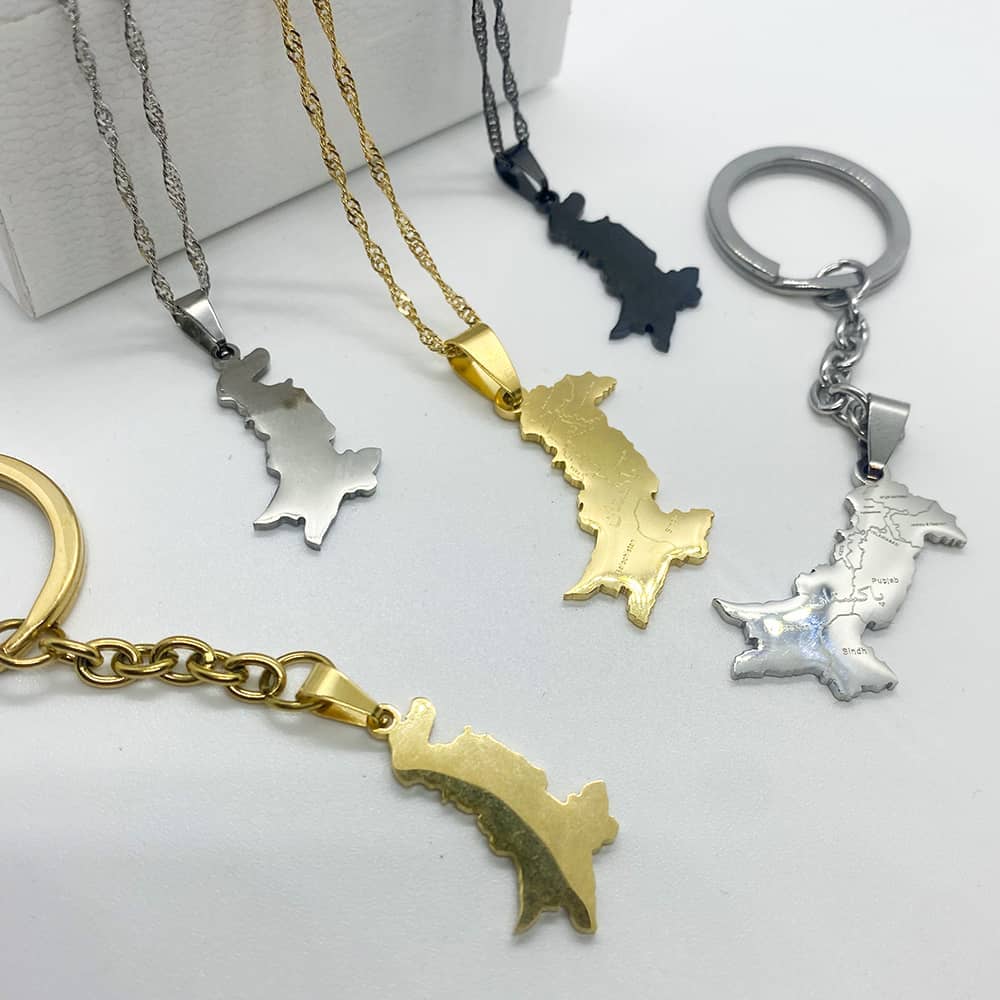 pakistan map keychain