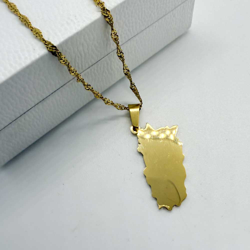 18ct gold plated necklace for women pendant of punjab pakistan