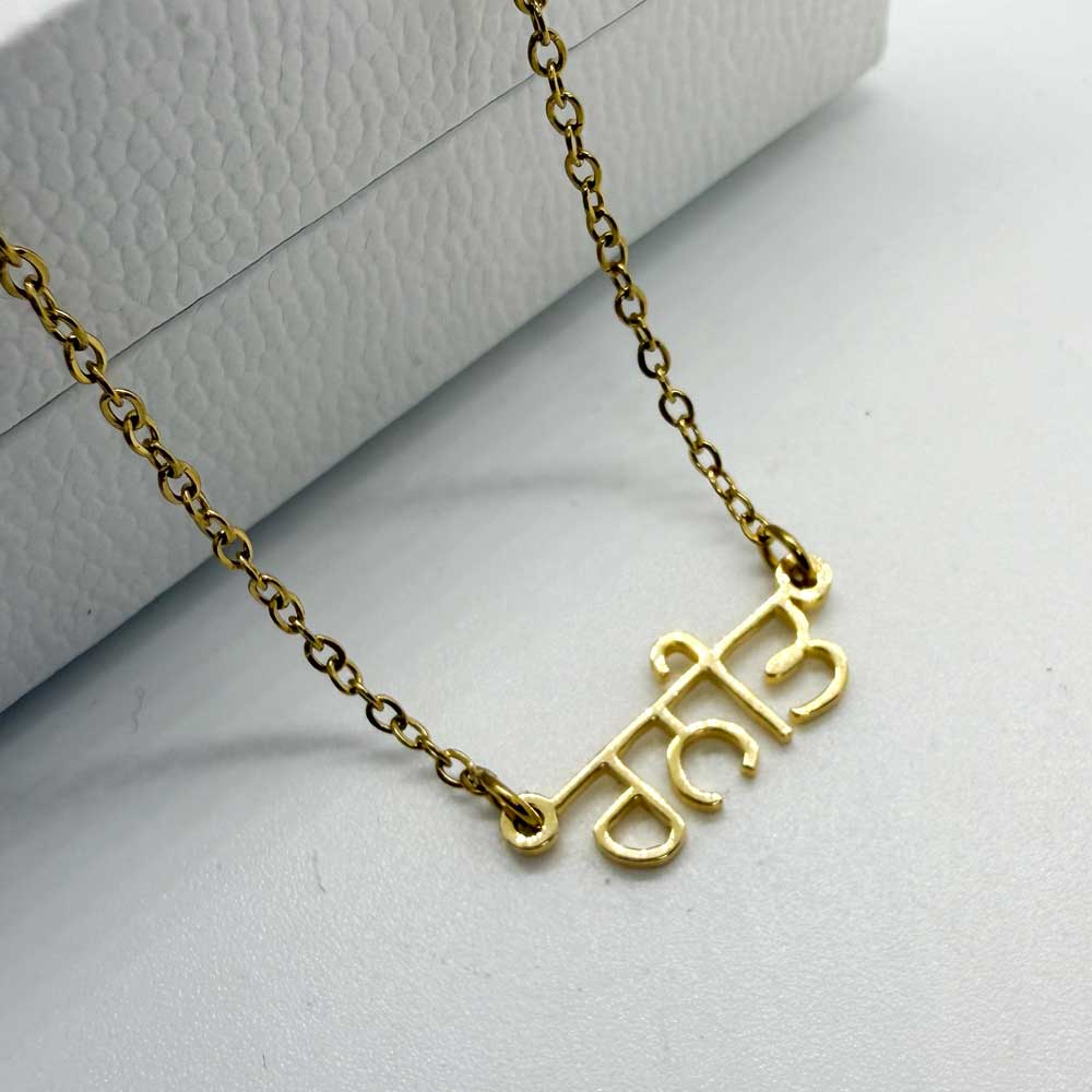 18ct gold plated name necklace in punjabi with name raneet