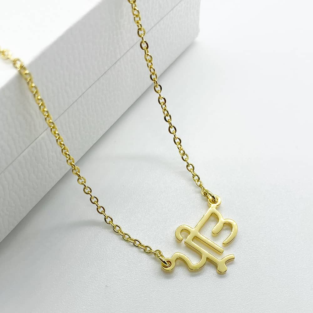 custom punjabi name necklace in 18k gold plated